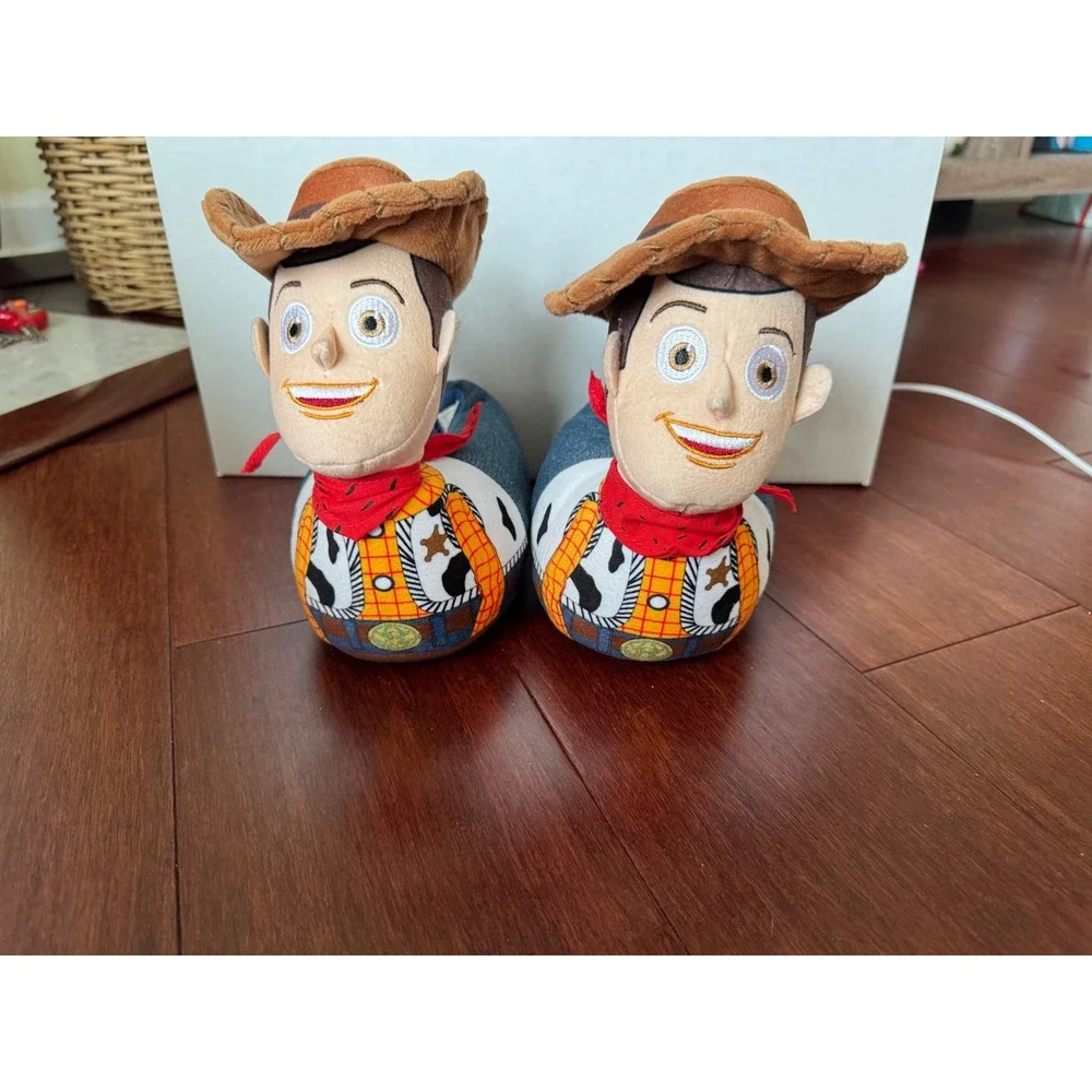 Disney Pixar Toy Story Woody Plush Character Slippers Toddler Size 9/10 Cowboy